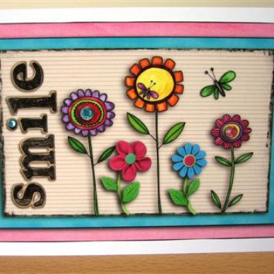"Smile" Flower Card