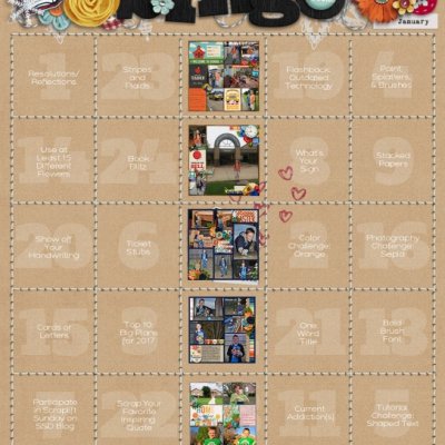January Bingo card