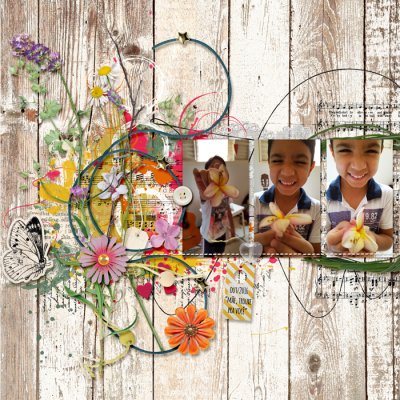 "Mom, a flower for you"