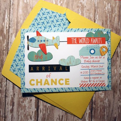 Baby Shower Invite with matching card