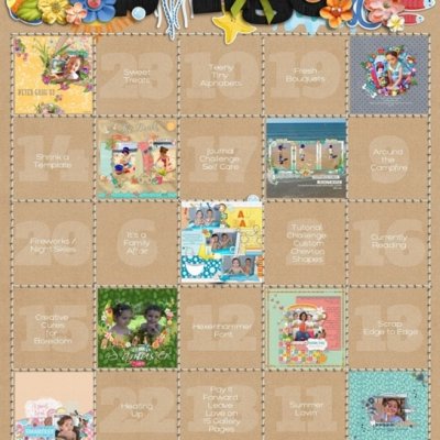 My Second Bingo card July