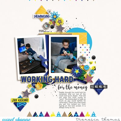 Working hard