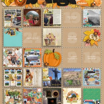 October 2017 Bingo Card