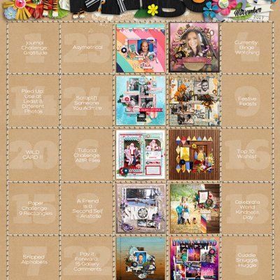 November 2017 Bingo card