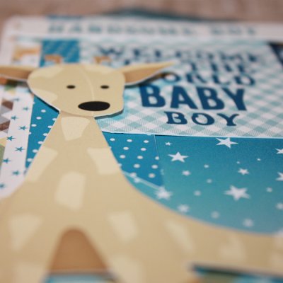 Welcome Baby Card with matching envie