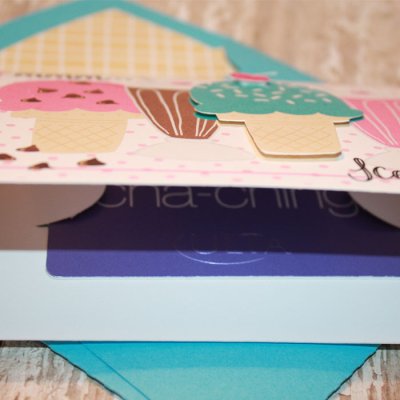 Ice Cream Gift Card Holder with matching envie