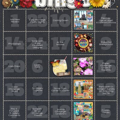 July 2018 Bingo Card