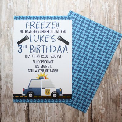 Hometown hero birthday invite