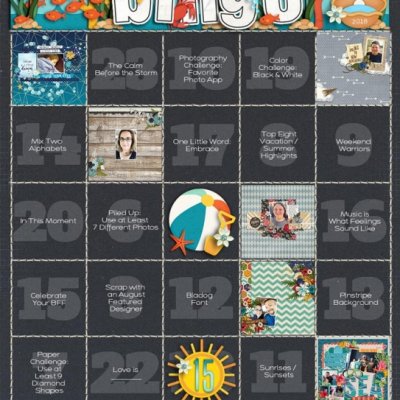 August 2018 Bingo Board