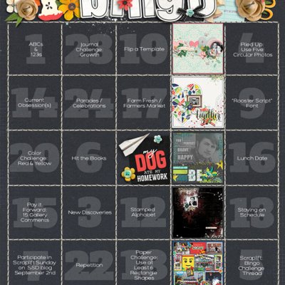 September 2018 Bingo Card