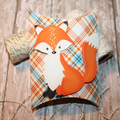 Fall Fox Pillow Box gift card holder