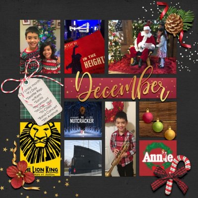 Dec 2018 Bingo #6 Daily Dec