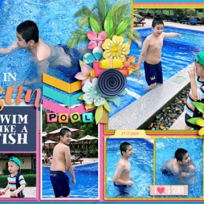 At the pool
