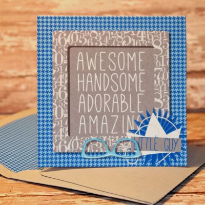 Little Man baby card