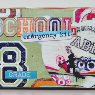 School Emergency Kit {altered tin}