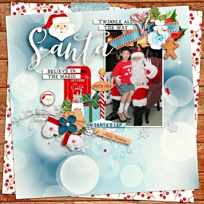on santa's lap