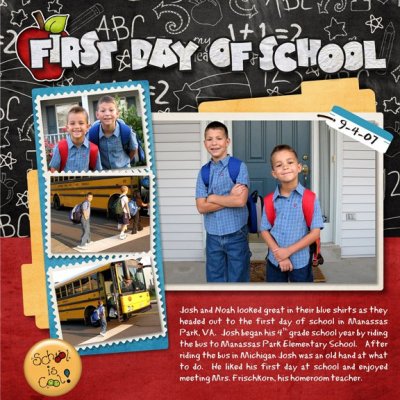 First Day of School - Josh