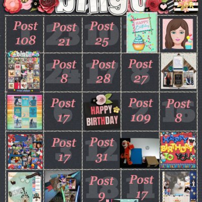 SSD 15th BDay Full Bingo Card