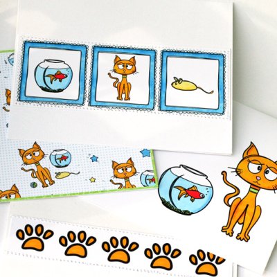 purrfectly cute card set