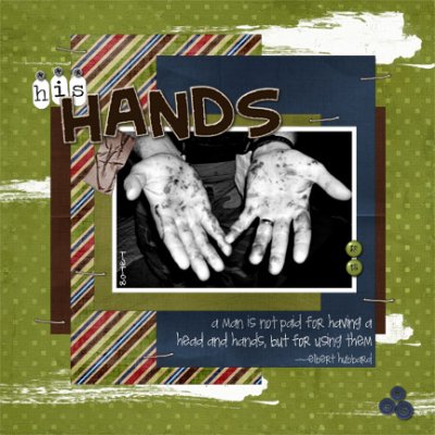 his hands