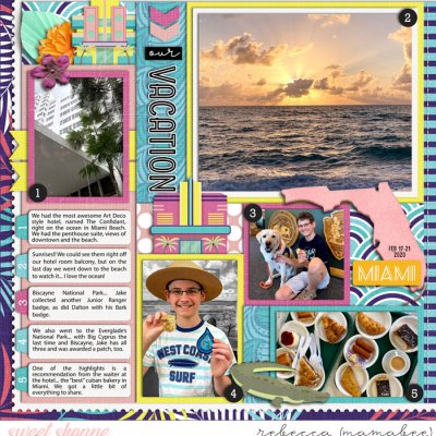Highlights of Miami Beach trip, left