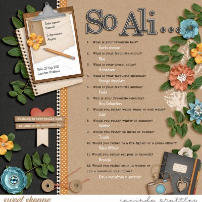 So Ali...