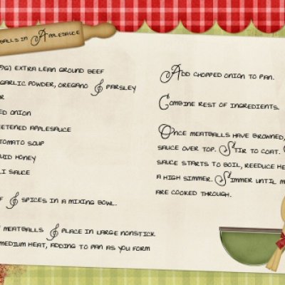 recipe- Meatballs in Applesauce