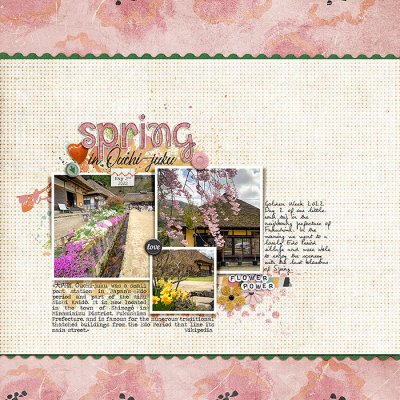 Ouchijuku in the Spring