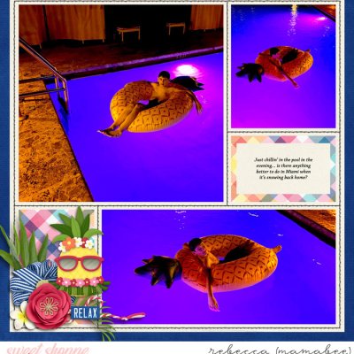 Pool at night