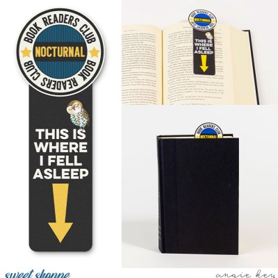 Nocturnal Book Readers Club - Magnetic Bookmark