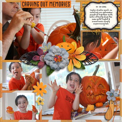 2006 carving pumpkins with dad