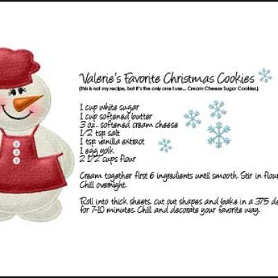 Cookie Recipe Card