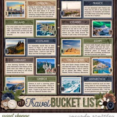 My travel bucket list