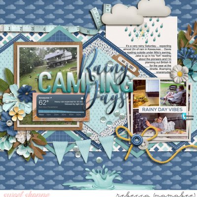 Rainy day camping