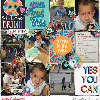 2017 Kinder 1st day in class