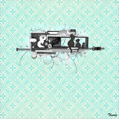 Scrap-A-Thon - Challenge 15 - B&W on colorful background