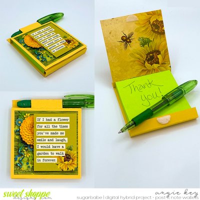 Sunflower Post-It Wallet