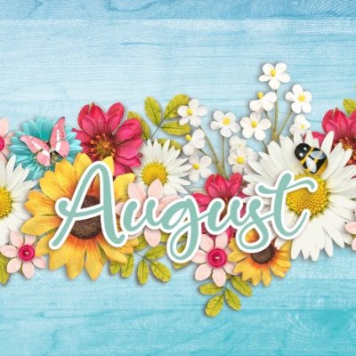 August calendar topper