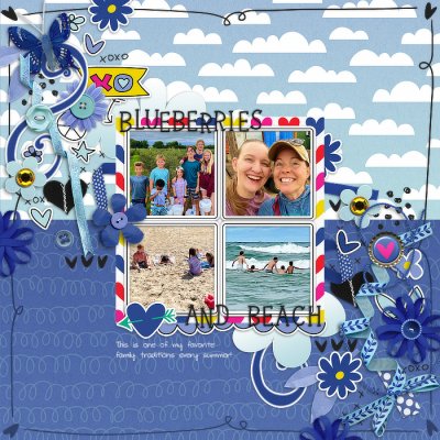 Blue and Beach