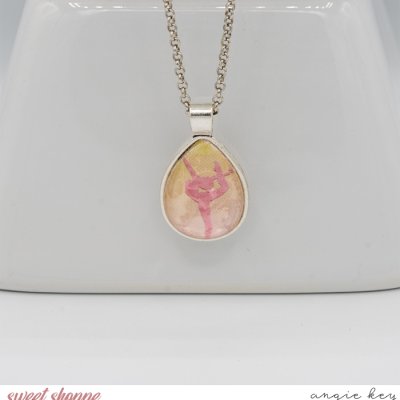 Gymnast Teardrop Pendant