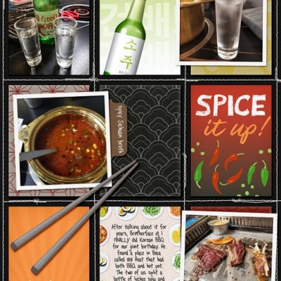 October album - Korean BBQ & hot pot - left