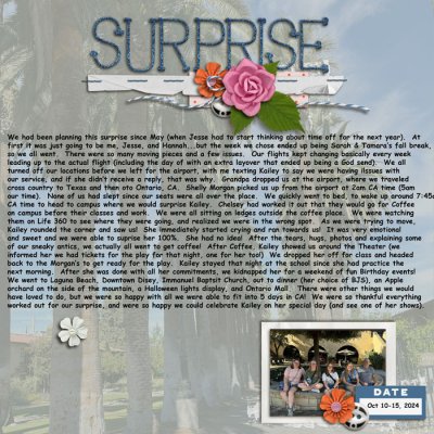 Surprise trip to CA