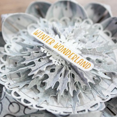 Snowflake Gift Bow Close Up