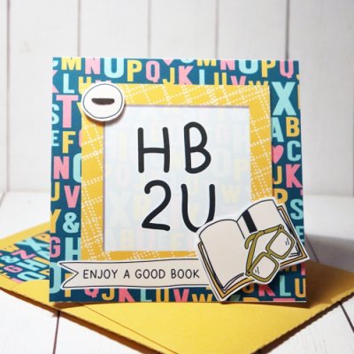 Happy Birthday card with matching envelope