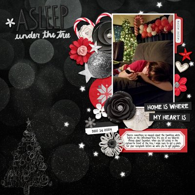 shadowbox 9 - black, white, & red