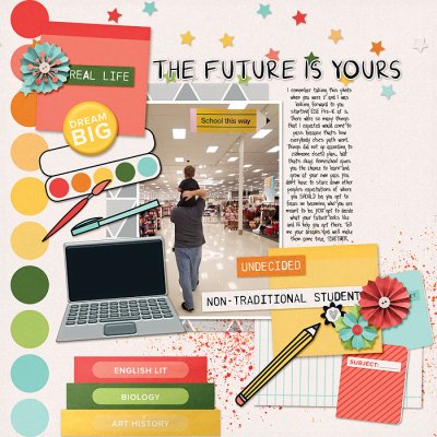 shadowbox 29 - school supplies