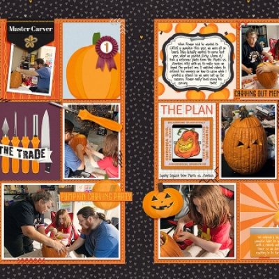October 2025 - first time pumpkin carving - full