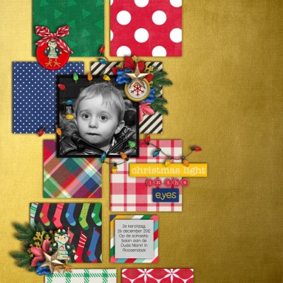 Christmas light in the eyes