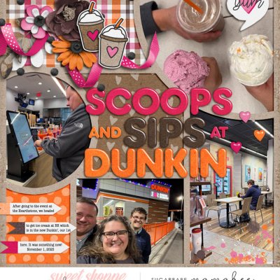 scoops and sips at dunkin