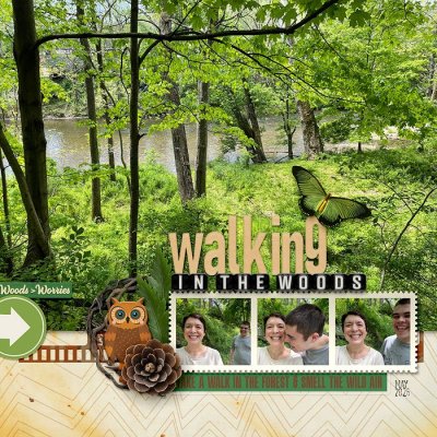 walking in the woods